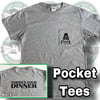 BACK IN STOCK!! Grey Taryl Skull Pocket Tees!! (Small - 5XL!)