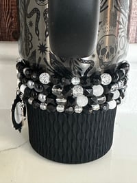 Image 2 of Deadly Damask Black Gothic Tumbler Bracelet Stack