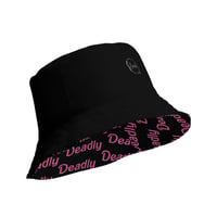 Image 2 of Reversible bucket hat “Deadly Barbz” (Black)