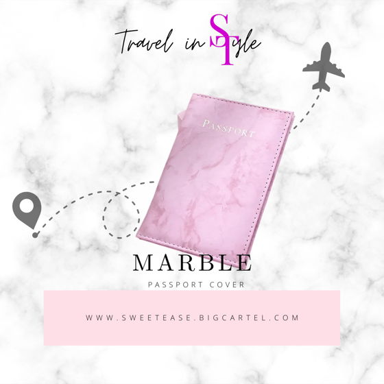 Image of Marble Effect Passport Case