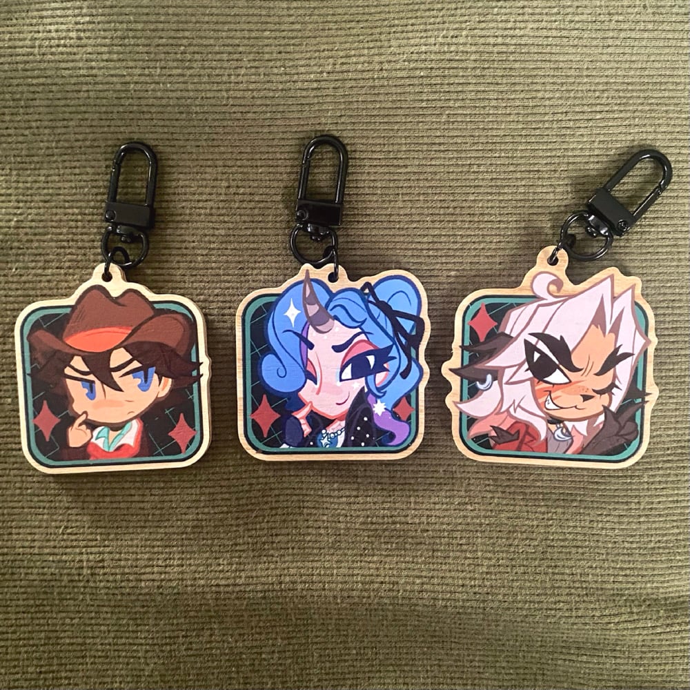Image of Deadlock Wooden Keychains