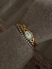 Image 1 of Vintage Citizen 18k Gold Ladies Watch Diamonds on Bezel