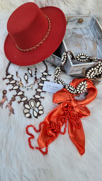 Image 1 of Orange 7 Piece Western Set