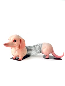 Image of Pink Slinky Dox- Original Art Creation - signed limited edition - original art toys- by Mab Graves