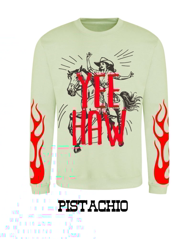 Image of Yeehaw up in flames sweater 