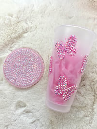 Image 1 of Butterfly Rhinestone Cold Cup