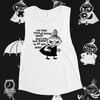 Little My "don't you just want to go apeshitt"- Black on white - femme tank Product name