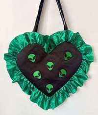 Image 3 of PREORDER Alien Heart Ruffle Bag 💚👽