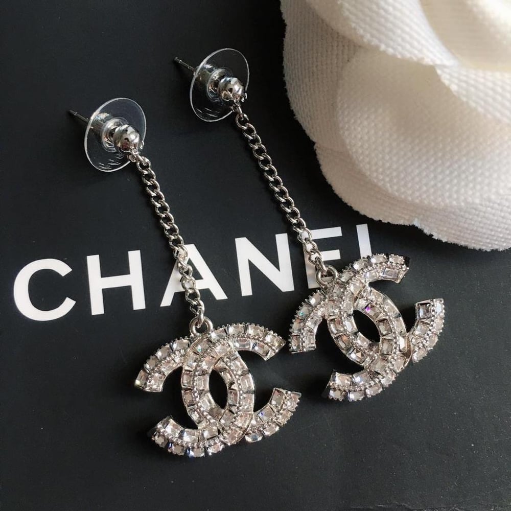 CC gold plated silver earrings *