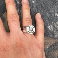 Image 5 of W Star Signet Ring