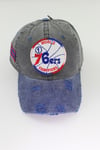 76ers Vintage Grey & Blue 2-Tone Distressed Dad Hat