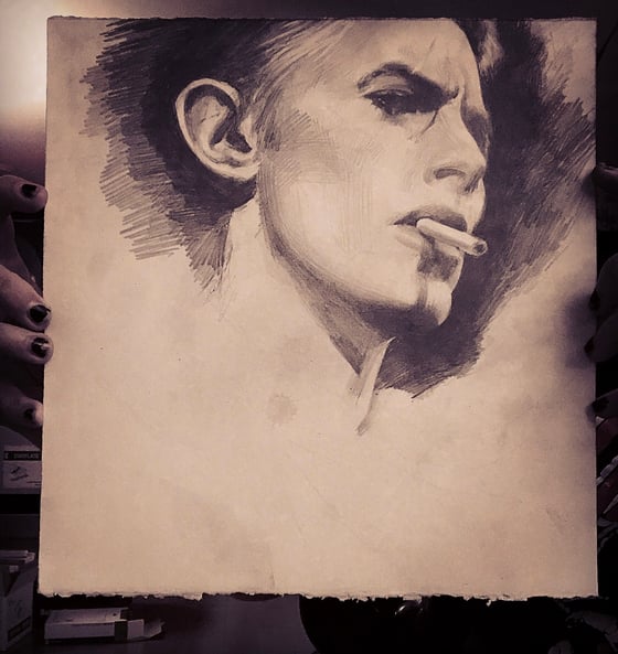 Image of 'ALMIGHTY BOWIE' - Original Artwork - Graphite on Paper