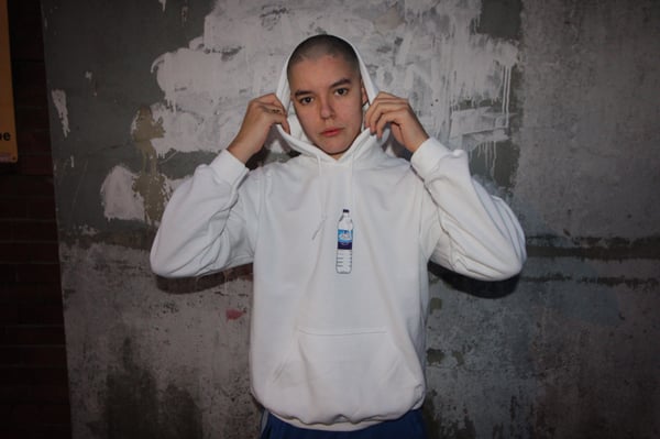 Image of Jacob White Water Bottle Hoodie (White)