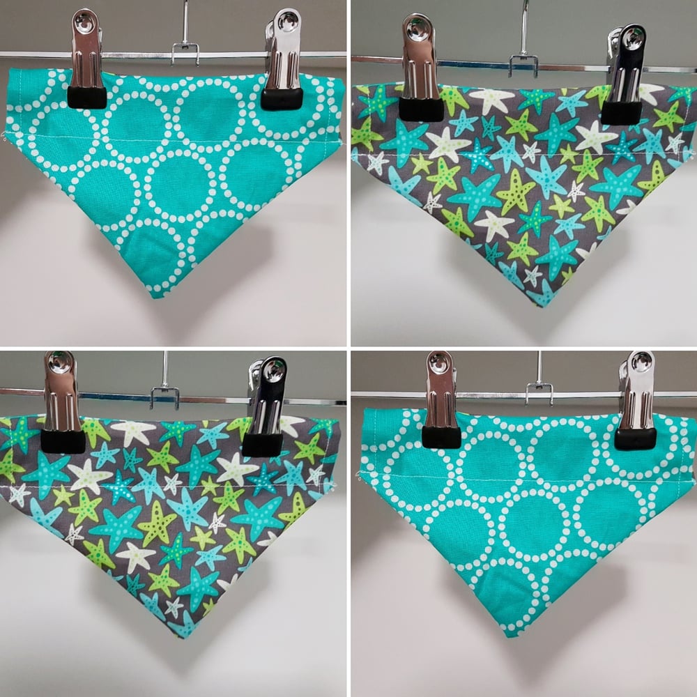 Image of Reversible bandana - Starfish Circles