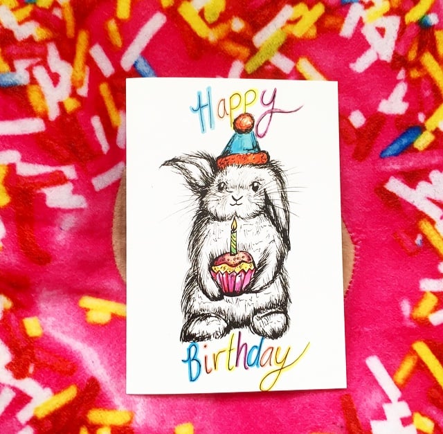 Image of Birthday Bunny Greeting Card