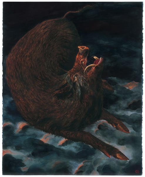 Image of Falling Boar (A3, Limited Edition)