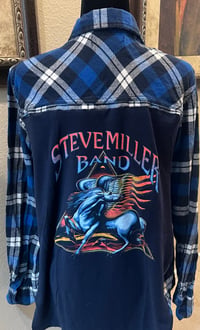 Vintage Blue/White Flannel Shirt Steve Miller Band