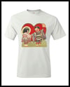 Vintage Valentine's Day Card "I Likee You Velly Much" Graphic White T-Shirt Sz Youth & Adult