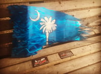 Image 1 of Tattered & Waving South Carolina Flag