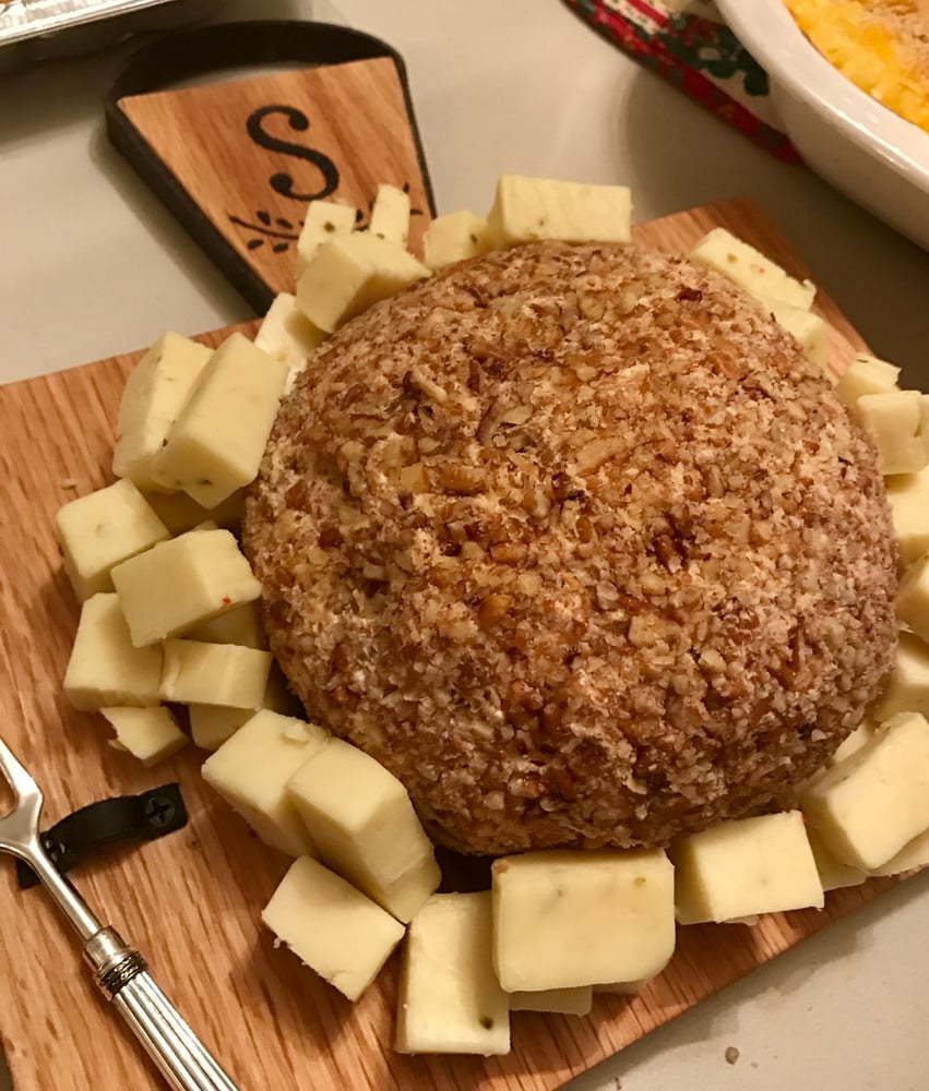 Image of Cheese Board with Leather Accents