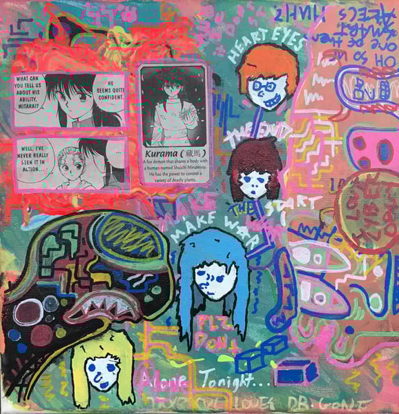 Image of “CYBER ORGY” 12 x 12 ALL ACYRLIC CANVAS COLLAB WITH TRXPICVL