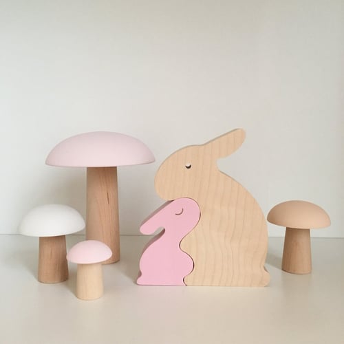 Image of Puzzle Lapin rose -50%