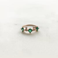 Image 1 of Odette 3 Stone Emerald Ring