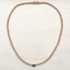 Stardust Emerald Tennis Necklace