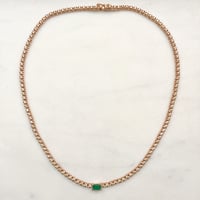 Image 2 of Stardust Emerald Tennis Necklace