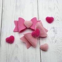 Image 2 of Oh So Sweet Fluffy Heart Bows