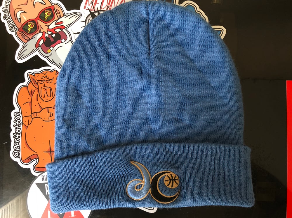 Image of throwback washington wizards logo/colorway beanie