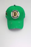 Bruins Kelly Green Distressed Dad Hat