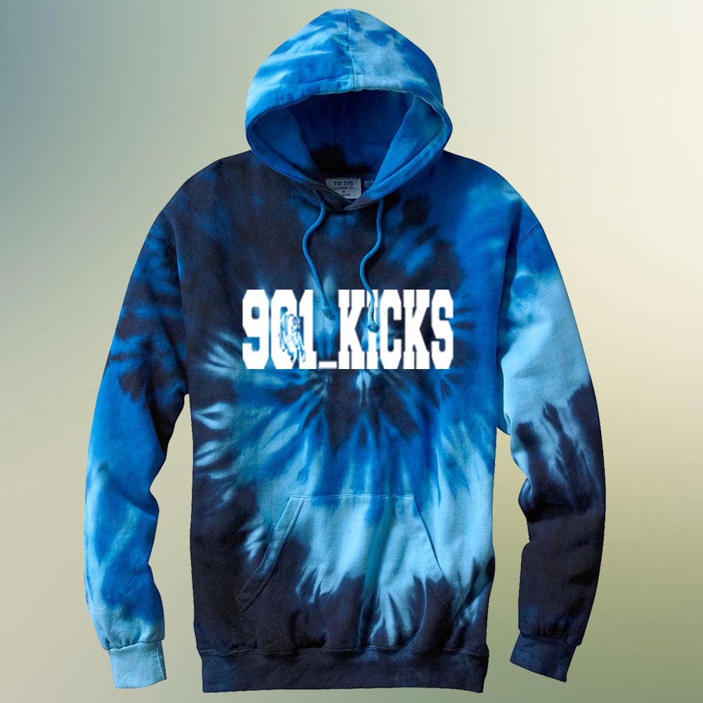 Image of 901 Kicks Blue Tie Dye "OG" Hoodie