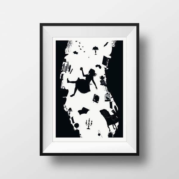 Image of Alice in Wonderland: Down the Rabbit Hole Print