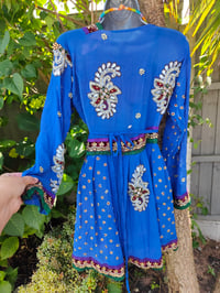 Image 8 of Mykonos Glitter wrap dress - blue 6-10