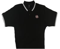 RUTS DC 'Classic Logo' Embroidered Polo Shirt Black with White trim