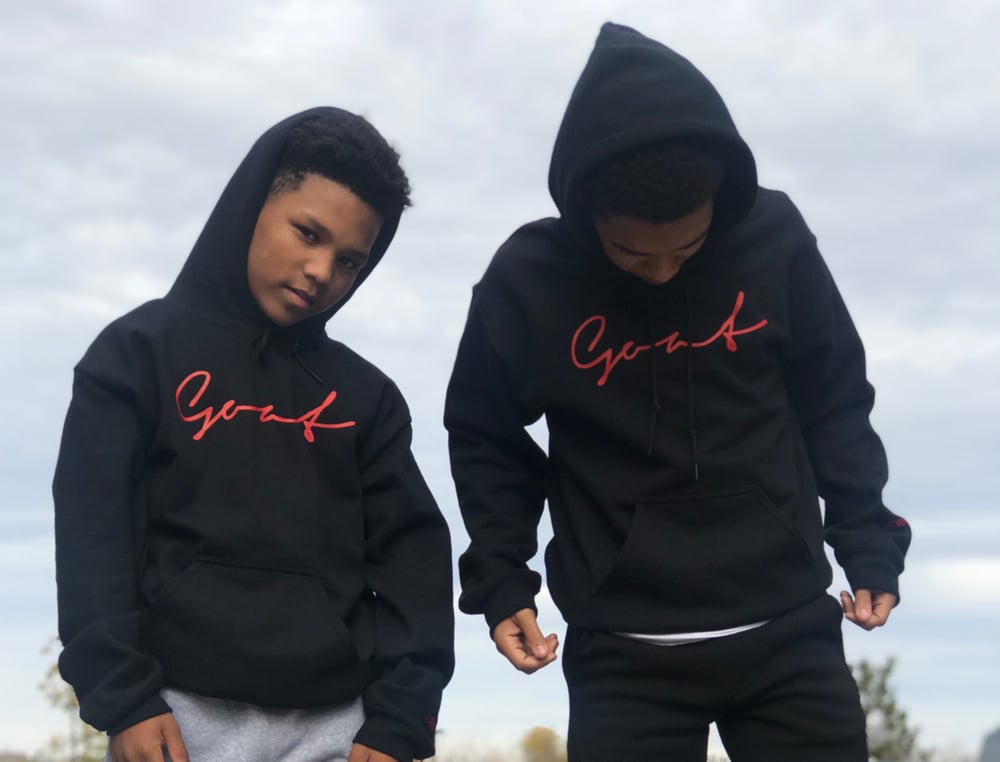 Image of Cursive Goat Writing Hoodie