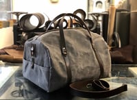 Image 1 of weekender, duffelbag, travel bag in waxed canvas and leather