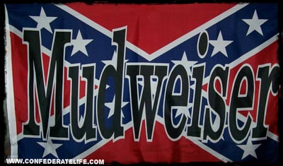 Image of Mudweiser 3'x5' Confederate Flag