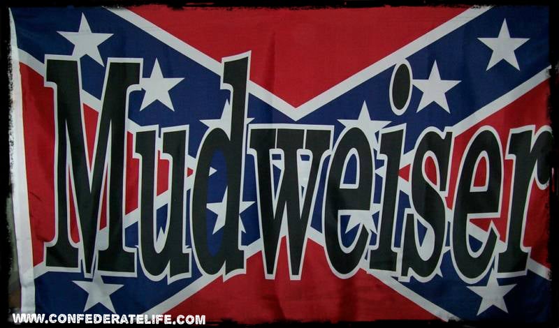 Image of Mudweiser 3'x5' Confederate Flag