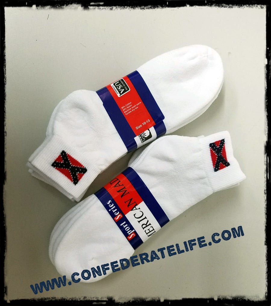 Image of Confederate, Rebel Flag Socks 3-PACK