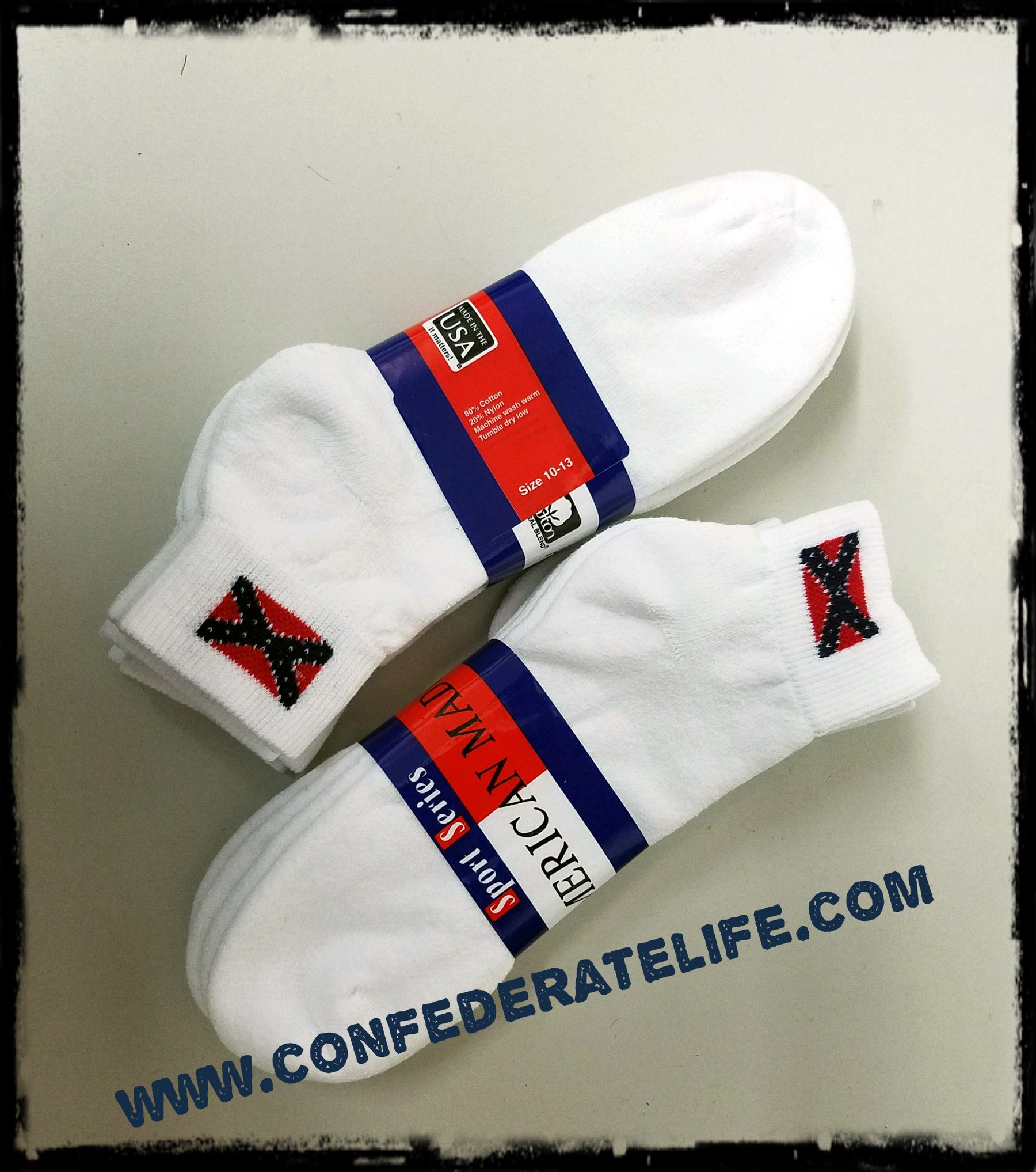 Confederate Life® — Confederate, Rebel Flag Socks 3-PACK