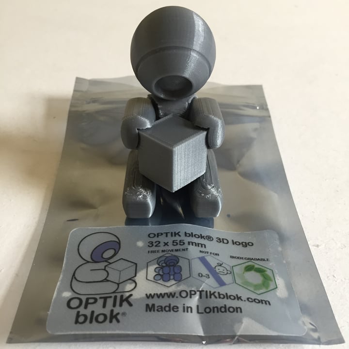 Image of OPTIK blok® 3D logo - Grey