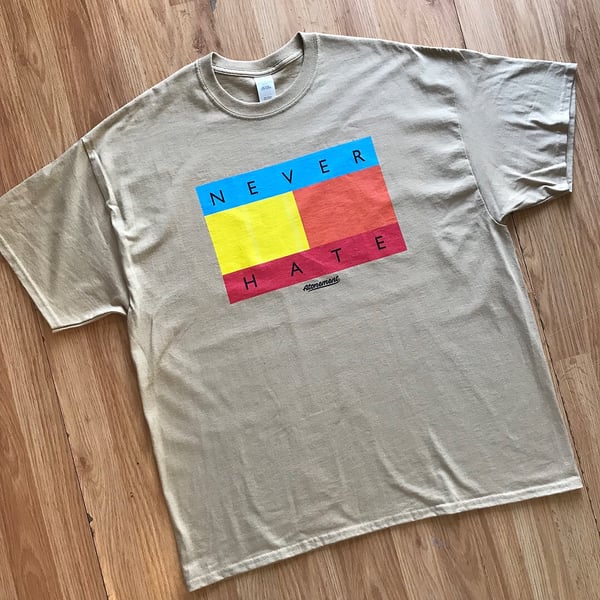 Image of The Never Hate Multi Color Tee in Tan