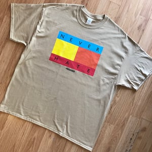 Image of The Never Hate Multi Color Tee in Tan