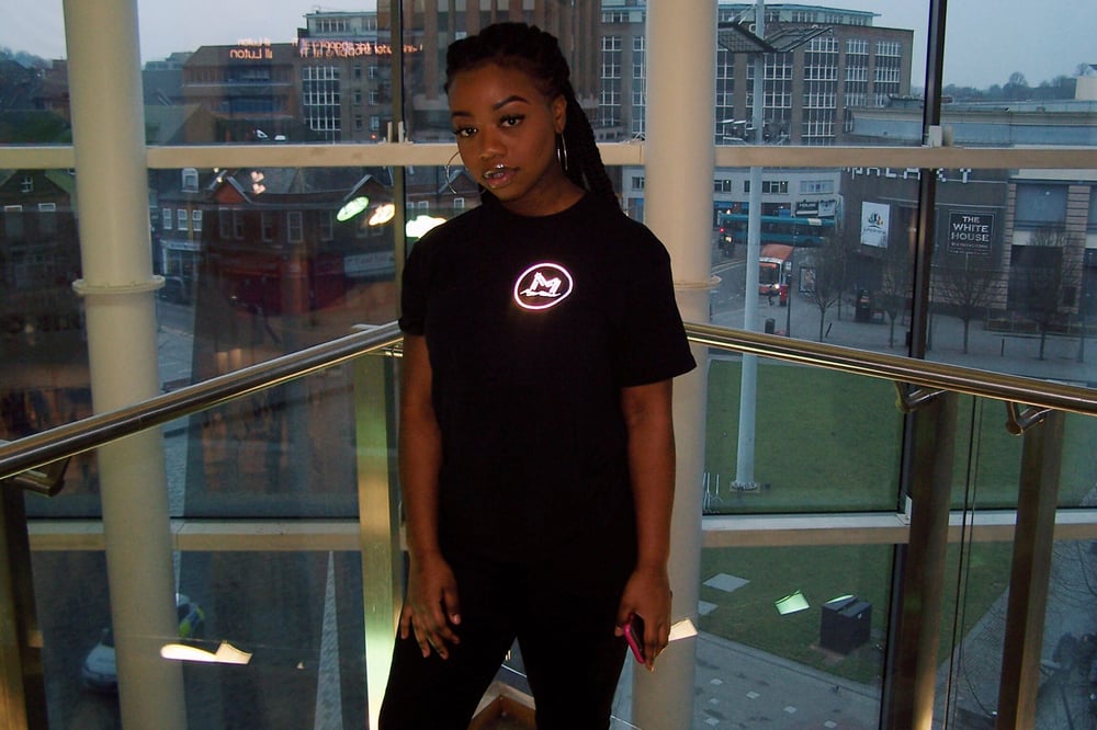 Image of Unisex MM Black T-Shirt With Reflective Logo