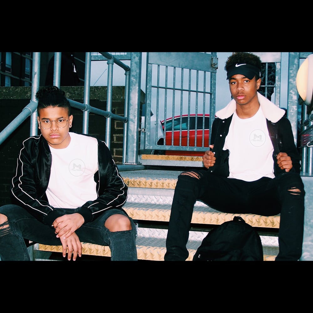 Image of Unisex MM White T-Shirt With Reflective Logo