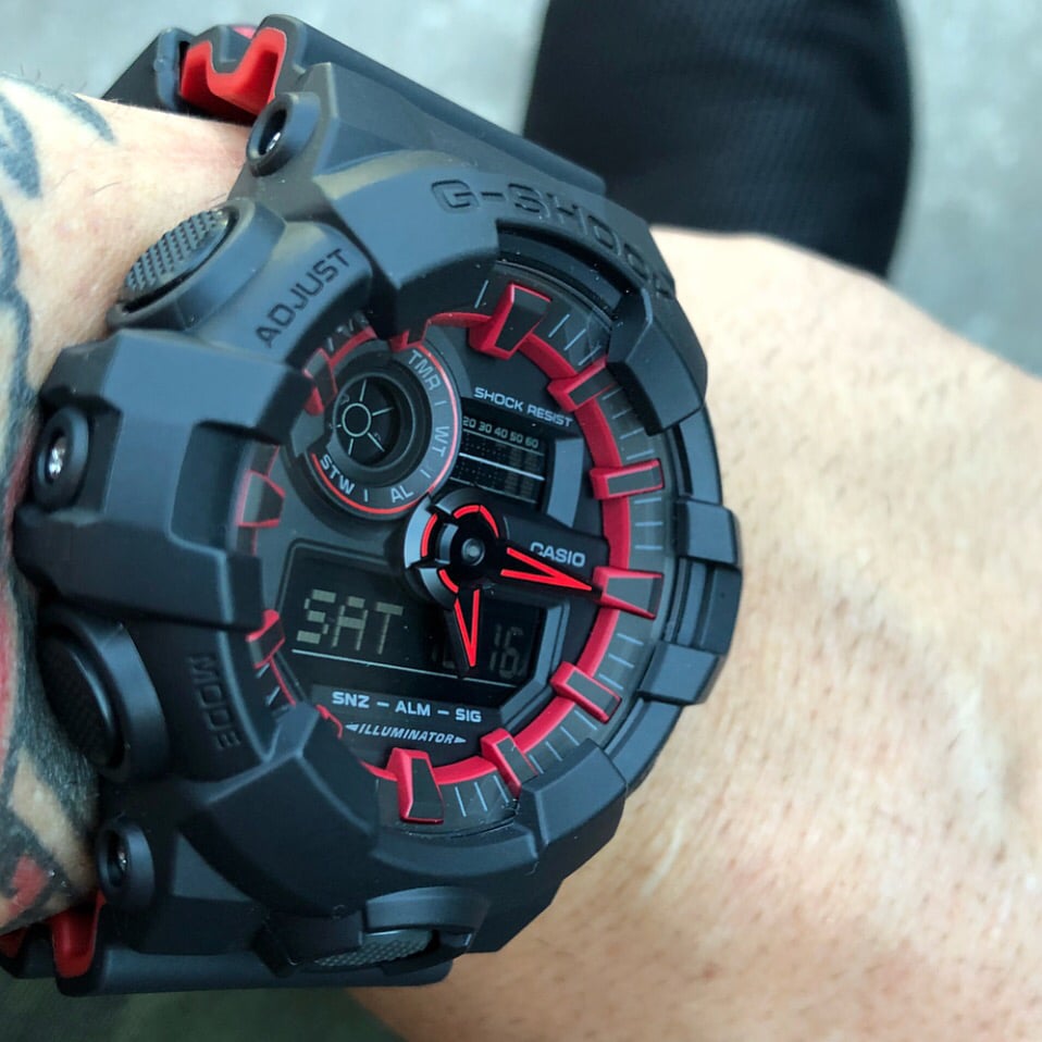 Image of GA-700 W/ Hyper Red Accents