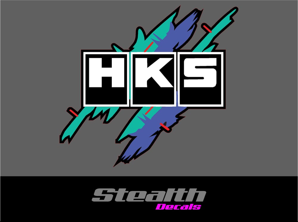 Image of HKS vintage style stickers x2