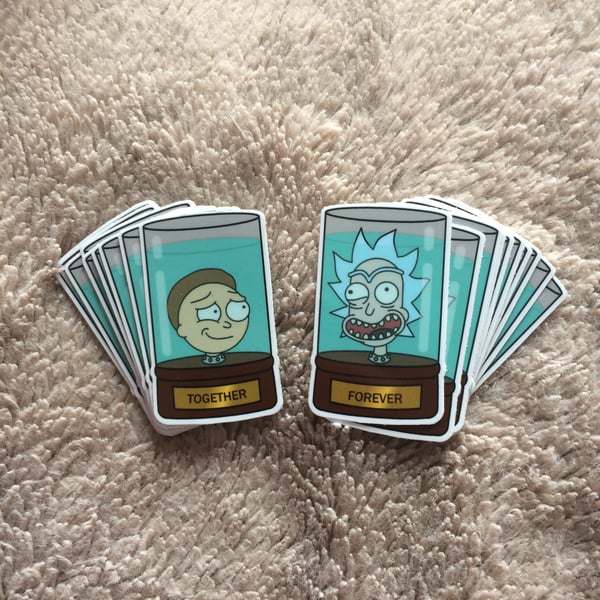 Image of Rick and Morty TOGETHER FOREVER stickers